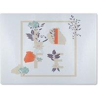 Benjamin Tate Design Life & Flowers Glass Chopping Board in Natural