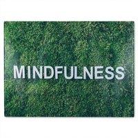Benjamin Tate Design Wellness Mindfulness Designer Glass Chopping Board in Natural
