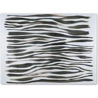 Benjamin Tate Design Zebra Stripes Glass Chopping Board in Natural