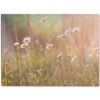 Benjamin Tate Design Chamomile Glass Chopping Board in Natural