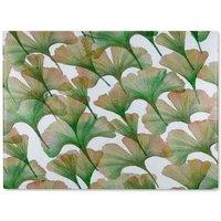 Benjamin Tate Design Ginkgo biloba Glass Chopping Board in Natural