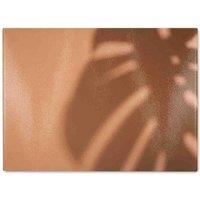 Benjamin Tate Design Monstera Shadow Glass Chopping Board in Natural