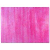 Benjamin Tate Design Pink Watercolour Strokes Glass Chopping Board in Natural