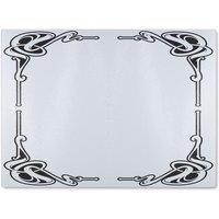 Benjamin Tate Design Decorative Border Glass Chopping Board in Natural