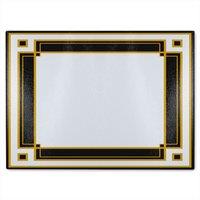 Benjamin Tate Design Art Deco Black & Gold Glass Chopping Board in Natural