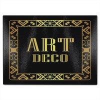 Benjamin Tate Design Art Deco Glass Chopping Board in Natural