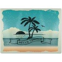 Benjamin Tate Design Hello Summer Glass Chopping Board in Natural