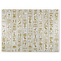 Benjamin Tate Design Acient Egyptian Heiroglyphs Glass Chopping Board in Natural