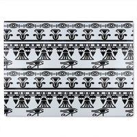Benjamin Tate Design Egyptian Eye Of Horus Heiroglyphs Glass Chopping Board in Natural