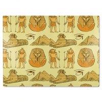 Benjamin Tate Design Egyptians & Sphinx Glass Chopping Board in Natural