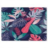 Benjamin Tate Design Tropical Plant Leaves Glass Chopping Board in Natural