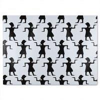 Benjamin Tate Design Egyptian Tribal Art Glass Chopping Board in Natural