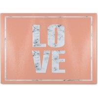 Benjamin Tate Design Love Marble Glass Chopping Board in Natural