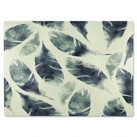 Benjamin Tate Design Feathers Fantastic Birds Glass Chopping Board in Natural
