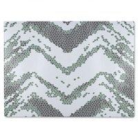 Benjamin Tate Design Grunge Lines Glass Chopping Board in Natural