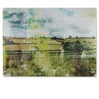 Benjamin Tate Design Classic Lake View Glass Chopping Board in Natural