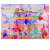 Benjamin Tate Design Arc De Triomphe Glass Chopping Board in Natural