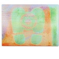 Benjamin Tate Design Feet Glass Chopping Board in Natural