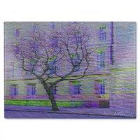Benjamin Tate Design Lonely Tree Glass Chopping Board in Natural