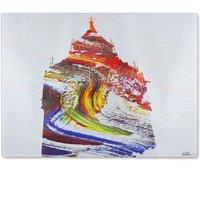 Benjamin Tate Design Swirly Ben Glass Chopping Board in Natural
