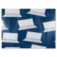 Benjamin Tate Design Laptops Glass Chopping Board in Natural