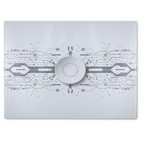 Benjamin Tate Design Concept With Various Technology Elements Glass Chopping Board in Natural