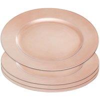 Orsina Set of Four 33cm Dia Rose Gold Flat Style Charger Plates
