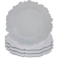 Orsina Set of Four 33cm Dia White Reef Charger Plates