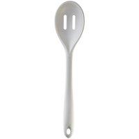 Orsina Sage Green Silicone Slotted Spoon, Perforated Kitchen Utensil, Non-Slip Kitchen Tool|Functional Slotted Spoon in Grey