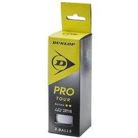 Dunlop 40 Pro Tour Table Tennis Balls (Pack of 3) in White