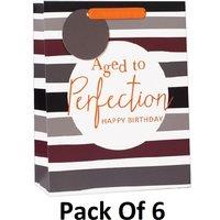 Simon Elvin Gift Bag (Pack of 6) in Maroon | Size: Medium