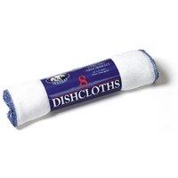 Globe Mill Textiles Dish Cloths (Pack of 8) in White