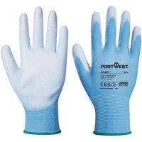 Portwest A120 PU Palm Grip Gloves in Blue | Size: Small