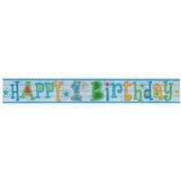 Amscan Foil Holographic 1st Birthday Banner in Blue