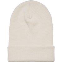 Yupoong Flexfit Heavyweight Long Beanie Winter Hat in Off-White