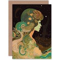 Artery8 Northern Lights Sky for Wife Her Birthday Thank You Greeting Card