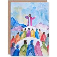 Artery8 Jesus Christ Sermon on the Mount Painting Christmas Card