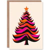 Wee Blue Coo Vibrant Tree Orange Pink Fuchsia Fun Xmas For Mum Christmas Card