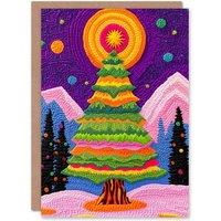 Wee Blue Coo Magical Winter Wonderland Colourful Festive Xmas Christmas Card