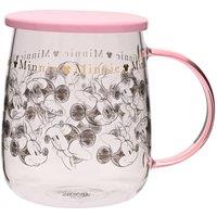 Disney Classic Collectable Glass Mug With Lid - Minnie in Clear