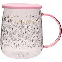 Disney Classic Collectable Glass Mug With Lid - Marie in Clear