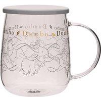 Disney Classic Collectable Glass Mug With Lid - Dumbo in Clear