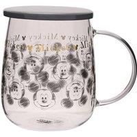 Disney Classic Collectable Glass Mug With Lid - Mickey in Clear