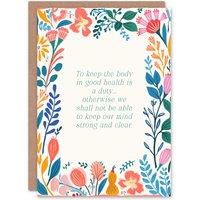 Artery8 Body in Good Health Buddhist Mindfulness Quote Spiritual Birthday Card