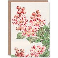 Artery8 Megata Morikaga Art Card Blooming Myrtle Tree Flowers in Pink