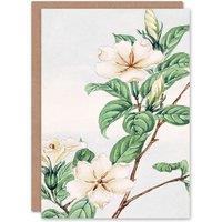Artery8 Megata Morikaga Art Card Cape Jasmine Vintage Japanese in Green