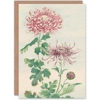 Artery8 Megata Morikaga Art Card Kiku Chrysanthemum Flowers in Pink