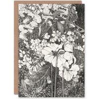 Artery8 Theo van Hoytema Art Card Spring Flowers Black & White in Grey
