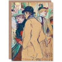 Artery8 Toulouse Lautrec Art Card Alfred la Guigne in a Cafe