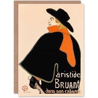 Artery8 Toulouse Lautrec Art Card Aristide Bruant in His Cabaret in Orange